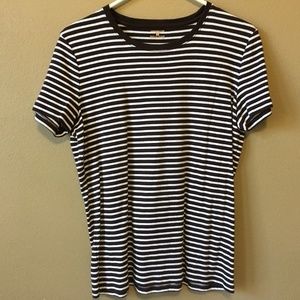 Jones New York Sport Stripe Top Cap Sleeve